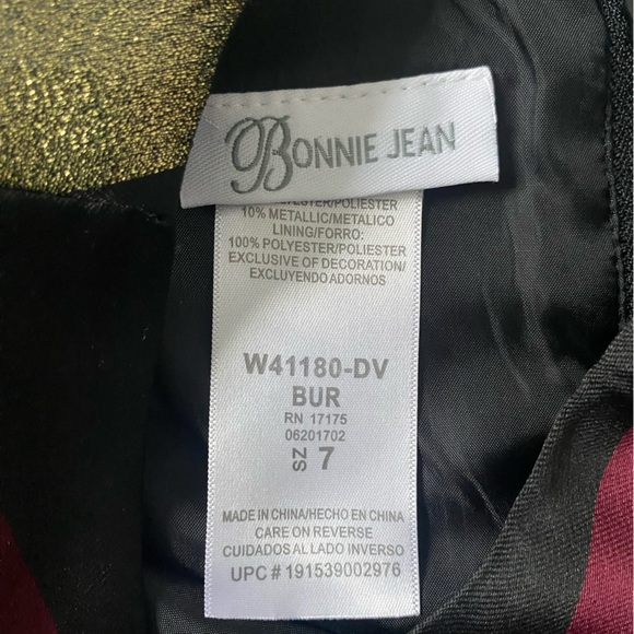 Bonnie Jean size 7 fancy dress black and gold - Picture 4 of 6